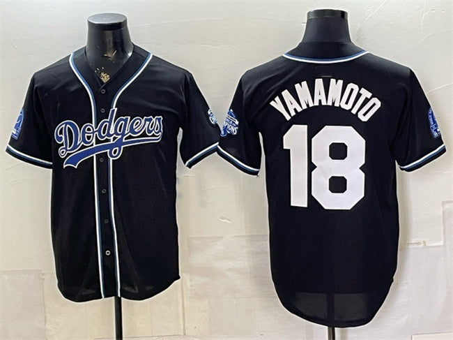 Los Angeles Dodgers #18 Yoshinobu Yamamoto B2B Champs 2026 Black HeidiMiller Out Style Vapor Limited Stitched Jersey