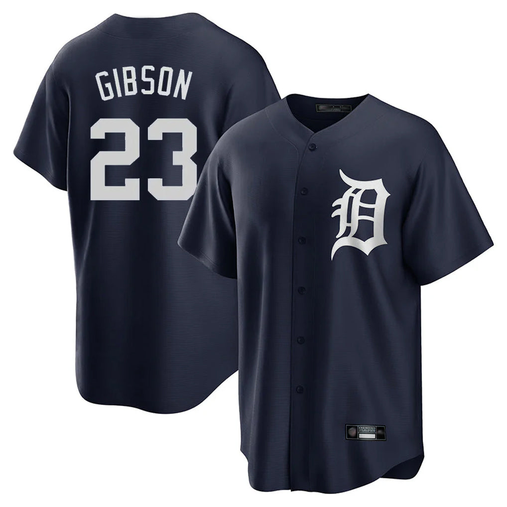 Detroit Tigers #23 Kirk Gibson Player Navy HeidiMiller Game Home Stitched Jerseys