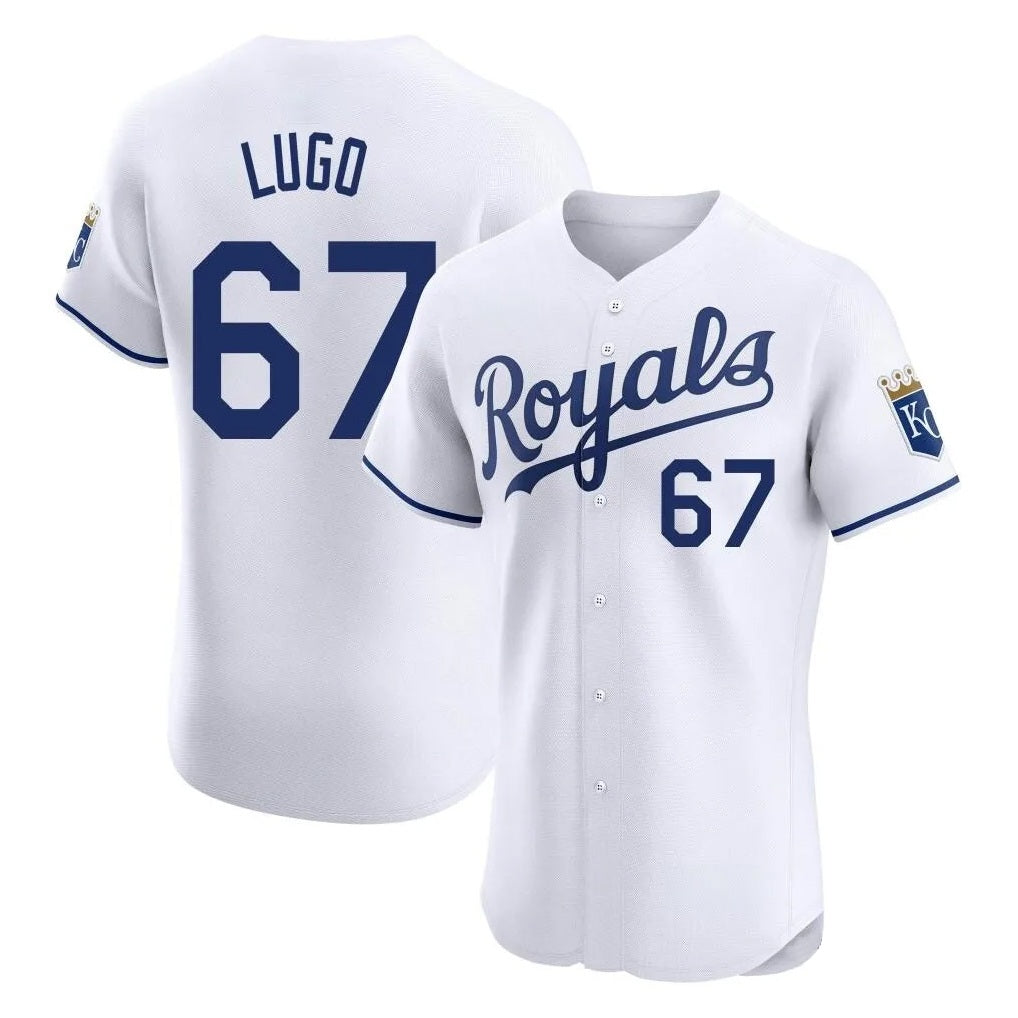 Kansas City Royals #67 Seth Lugo Player White HeidiMiller Alt Limited Elite Home Stitched Jerseys