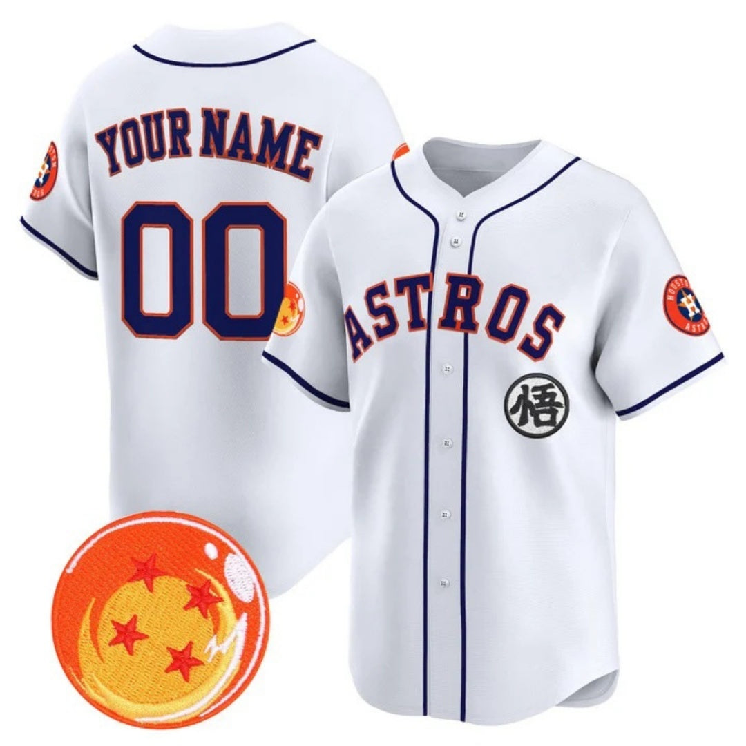 Custom Houston Astros x Dragon Ball White HeidiMiller Vapor Premier Limited Jersey - All Stitched