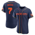 Houston Astros #7 Craig Biggio Player Navy HeidiMiller City Connect Limited Elite Home Stitched Jerseys