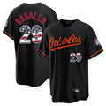 Baltimore Orioles #29 Samuel Basallo Player Black HeidiMiller USA 250 Fourth of July Home Game Stitched Jerseys