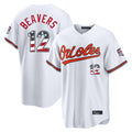 Baltimore Orioles #12 Dylan Beavers Player White HeidiMiller USA 250 Fourth of July Home Game Stitched Jerseys