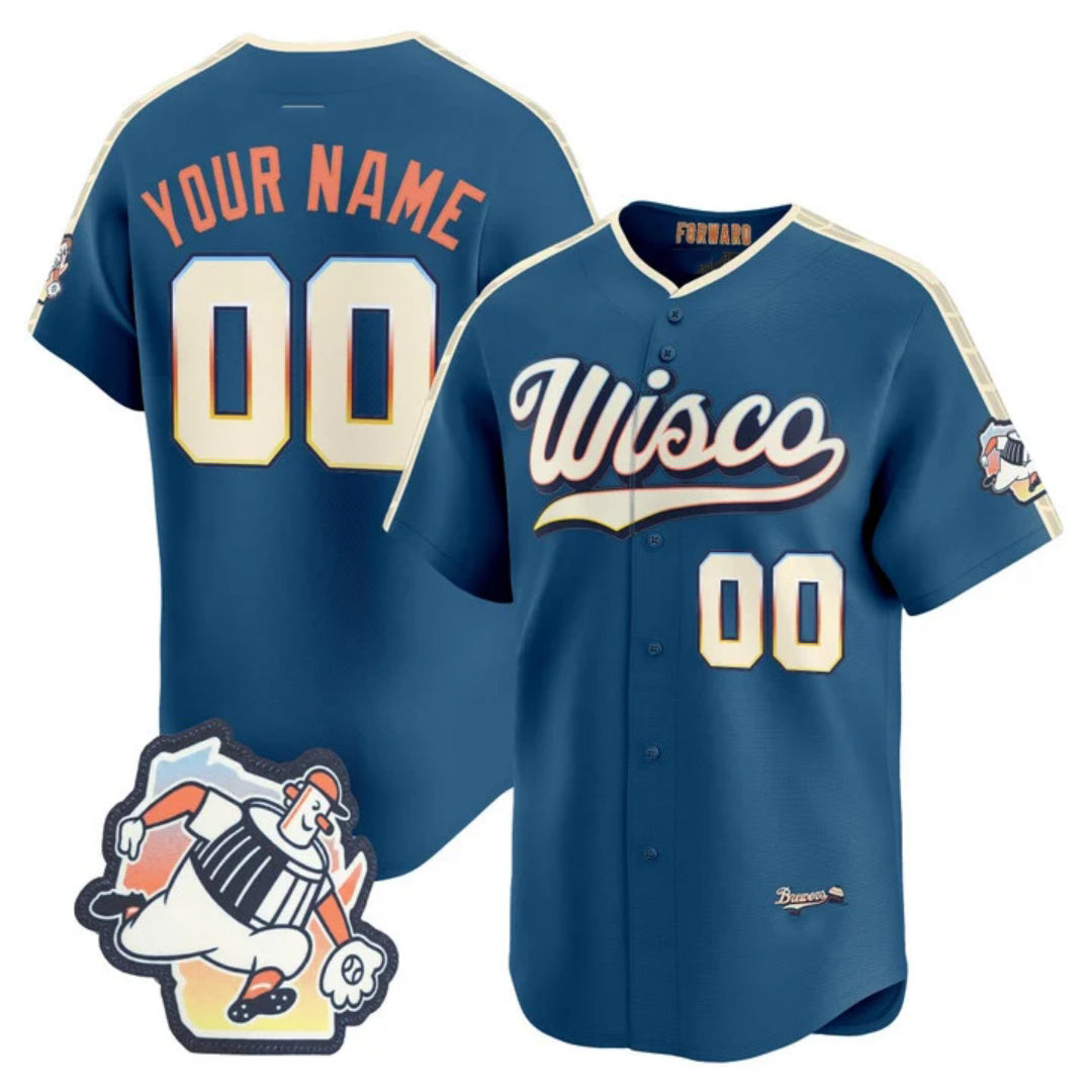 Custom Milwaukee Brewers Mineral Blue HeidiMiller 2026 City Connect Stadium Stitched Stitched Jersey
