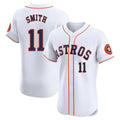 Houston Astros #11 Cam Smith Player White HeidiMiller Limited Elite Home Stitched Jerseys