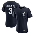Detroit Tigers #3 Alan Trammell Player Navy HeidiMiller Limited Elite Home Stitched Jerseys