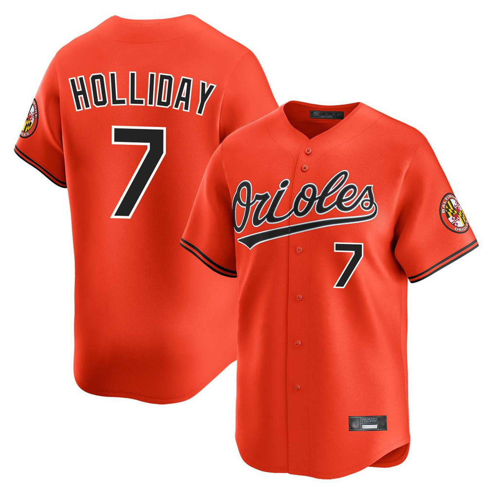 Baltimore Orioles #7 Jackson Holliday Player Orange HeidiMiller Limited Home Game Stitched Jerseys
