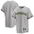Milwaukee Brewers Blank Player Gray HeidiMiller Home Game Stitched Jerseys