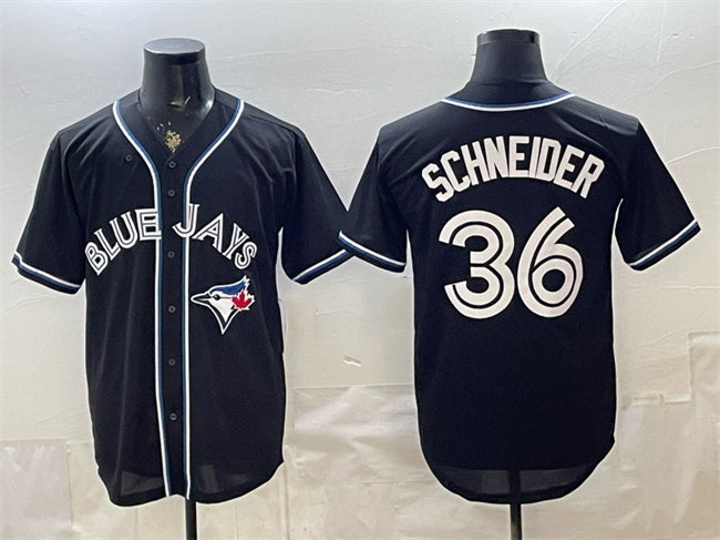 Toronto Blue Jays #36 Davis Schneider 2026 Fashion Replica Black HeidiMiller Out Stitched Jersey