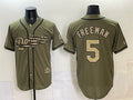 Los Angeles Dodgers #5 Freddie Freeman Olive HeidiMiller 2026 Armed Forces Day Stitched Jersey 2