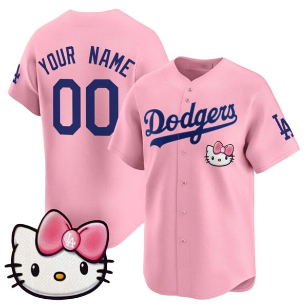 Custom Los Angeles Dodgers ACTIVE PLAYER Pink HeidiMiller 2025 Hello Kitty Vapor Premier Limited Stitched Jersey