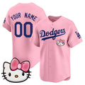 Custom Los Angeles Dodgers ACTIVE PLAYER Pink HeidiMiller 2025 Hello Kitty Vapor Premier Limited Stitched Jersey