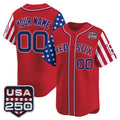Custom Boston Red Sox America 250 Edition Vapor Premier Limited Red HeidiMiller Stitched Jerseys