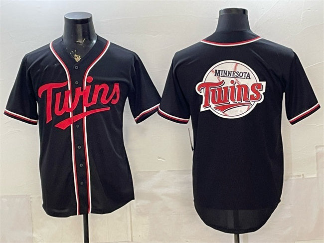 Minnesota Twins Team Big Logo 2026 Fashion Replica Black HeidiMiller Out Stitched Jersey