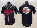 Minnesota Twins Team Big Logo 2026 Fashion Replica Black HeidiMiller Out Stitched Jersey