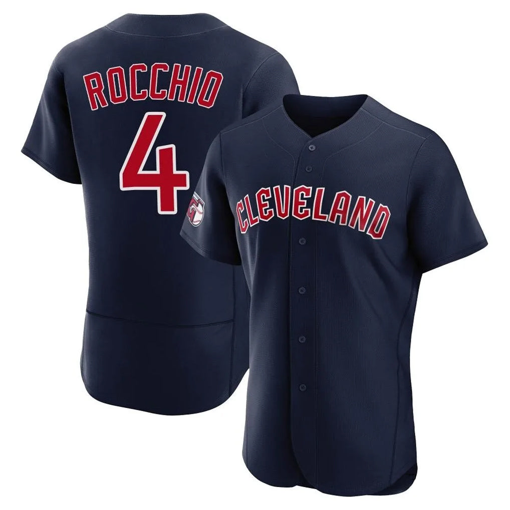 Cleveland Guardians #4 Brayan Rocchio Player Navy HeidiMiller Limited Elite Home Stitched Jerseys