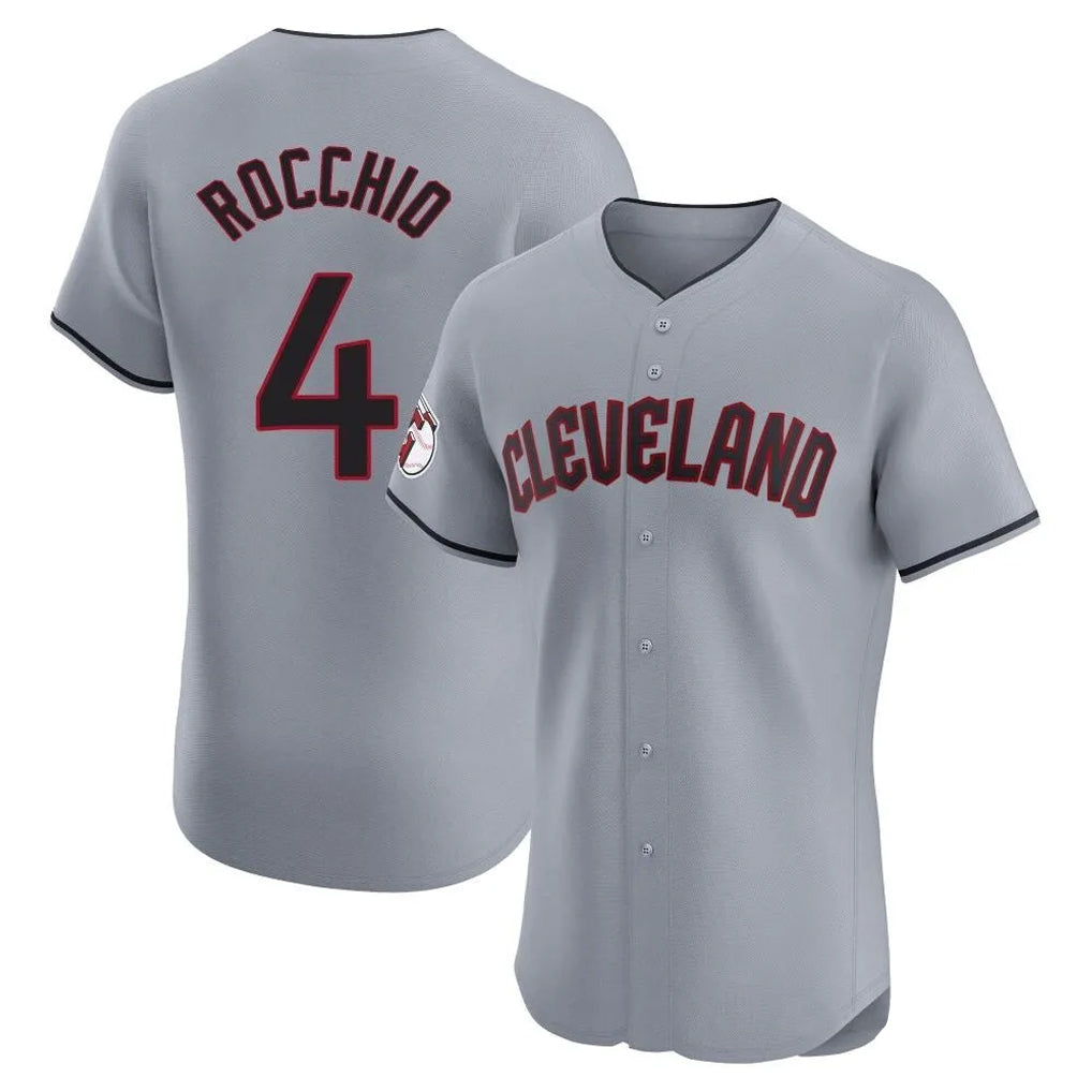 Cleveland Guardians #4 Brayan Rocchio Player Gray HeidiMiller Road Limited Elite Home Stitched Jerseys