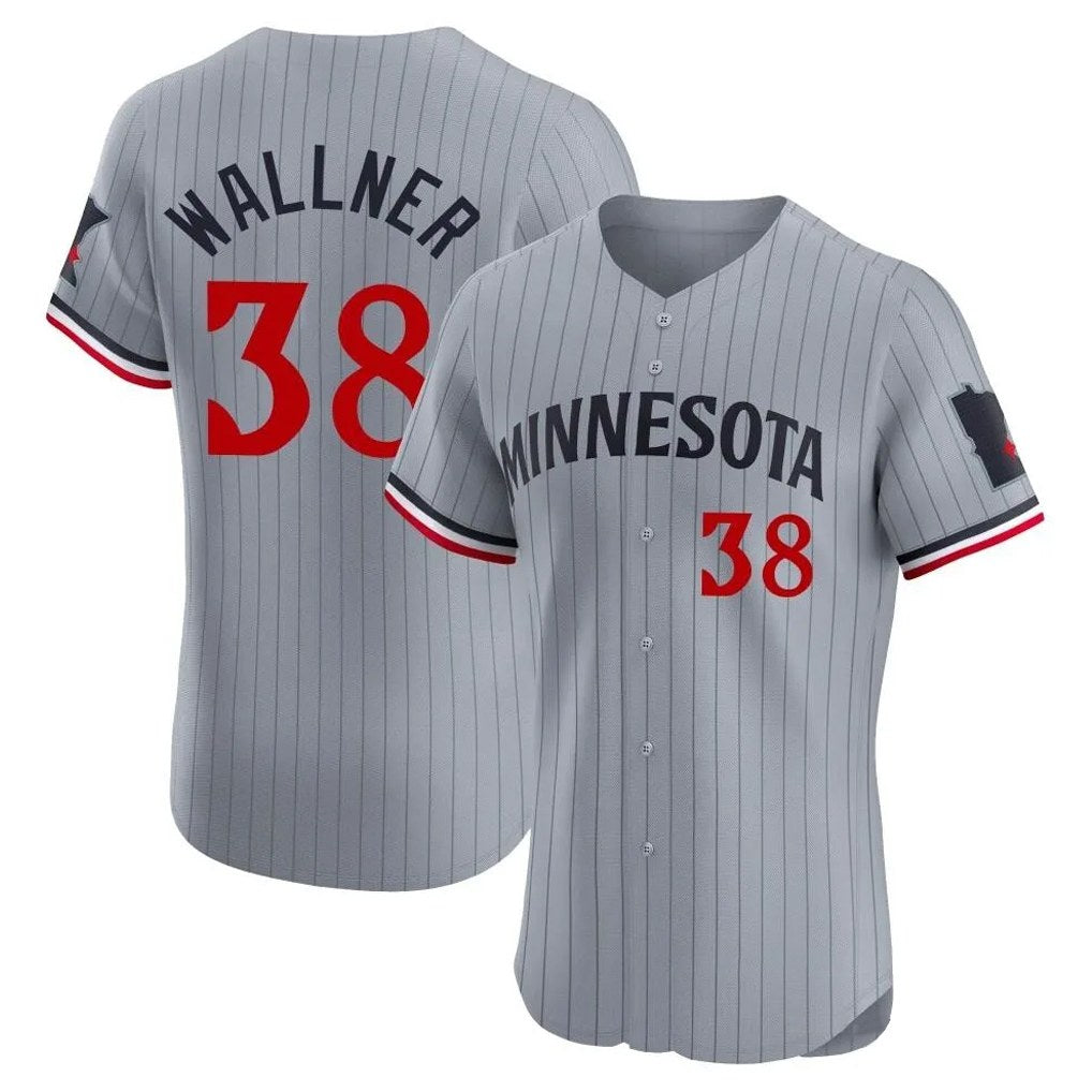 Minnesota Twins #38 Matt Wallner Player Gray HeidiMiller Home Limited Elite Stitched Jerseys