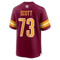 W.Commanders #73 Trent Scott Burgundy HeidiMiller Game Jersey