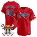 Custom Cleveland Indians x One Piece Red HeidiMiller Vapor Premier Limited Jersey - Stitched