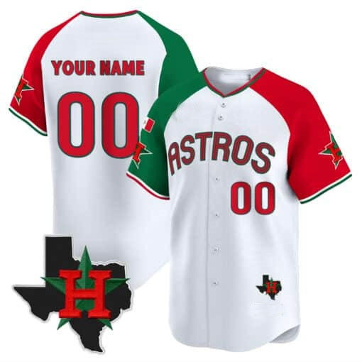 Custom Houston Astros Mexico Texas White HeidiMiller Patch Vapor Premier Limited Jersey V3 ¨C Alternate