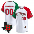 Custom Houston Astros Mexico Texas White HeidiMiller Patch Vapor Premier Limited Jersey V3 ¨C Alternate