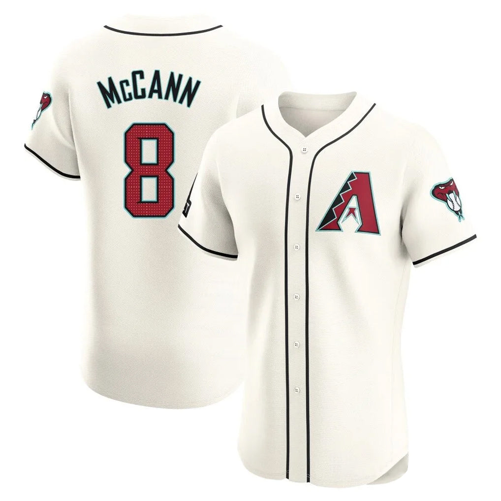 Arizona Diamondbacks #8 James McCann Player Cream HeidiMiller Limited Elite Home Game Stitched Jerseys