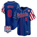 Baltimore Orioles #8 Cal Ripken Player Royal HeidiMiller USA 250 Independence Day Vapor Premier Limited Home Game Stitched Jerseys