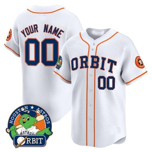 Custom Houston Astros Orbit Patch Vapor Premier Limited Jersey ¨C White HeidiMiller