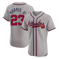 Atlanta Braves #23 Michael Harris II Player Gray HeidiMiller Limited Elite Home Game Stitched Jerseys