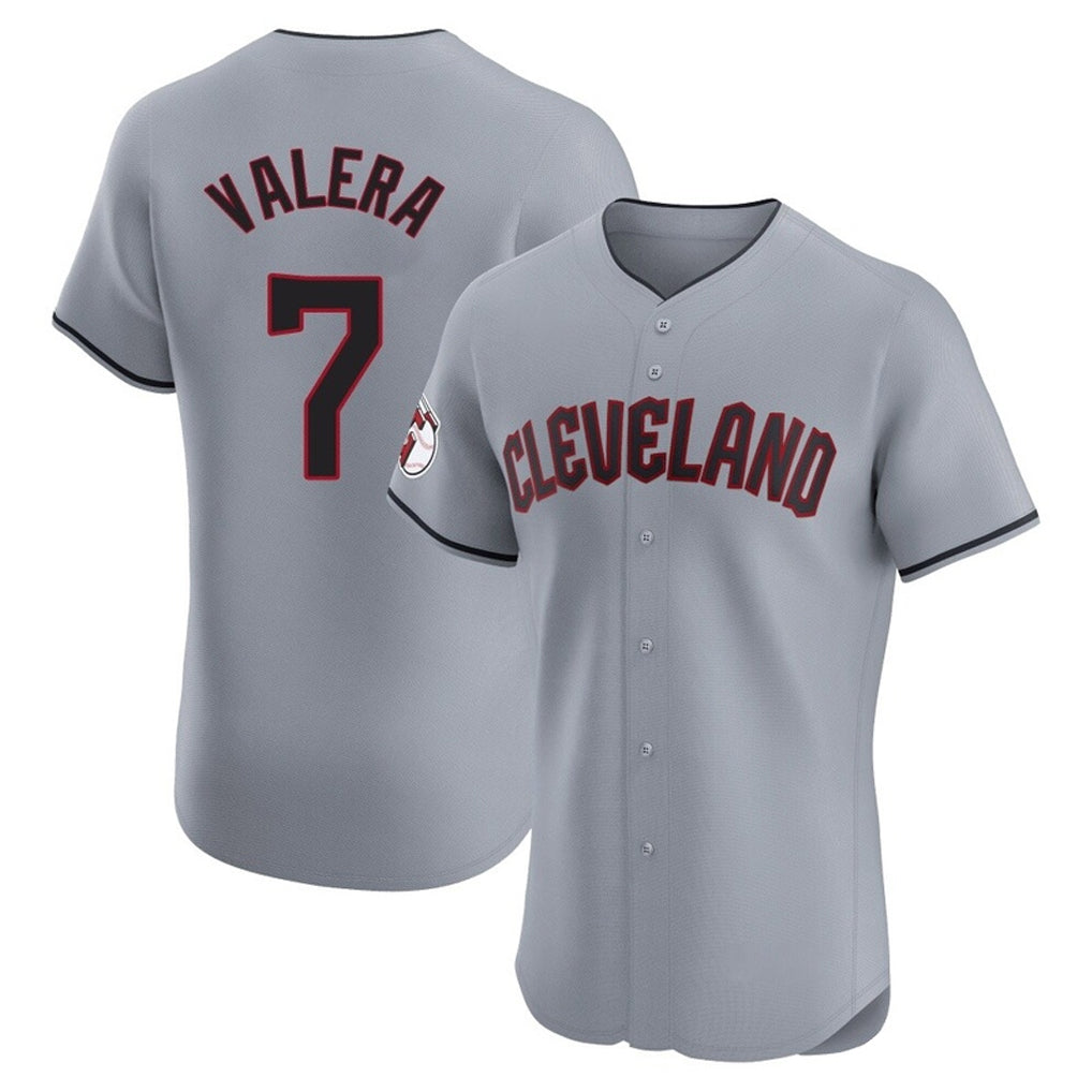 Cleveland Guardians #7 George Valera Player Gray HeidiMiller Road Limited Elite Home Stitched Jerseys