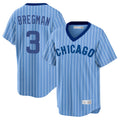 Chicago Cubs #3 Alex Bregman Player Blue HeidiMiller T-shirt Cooperstown Collection Limited Stitched Jerseys