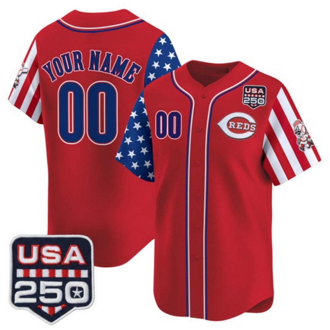 Custom Cincinnati Reds America 250 Edition Vapor Premier Limited Red HeidiMiller Stitched Jerseys