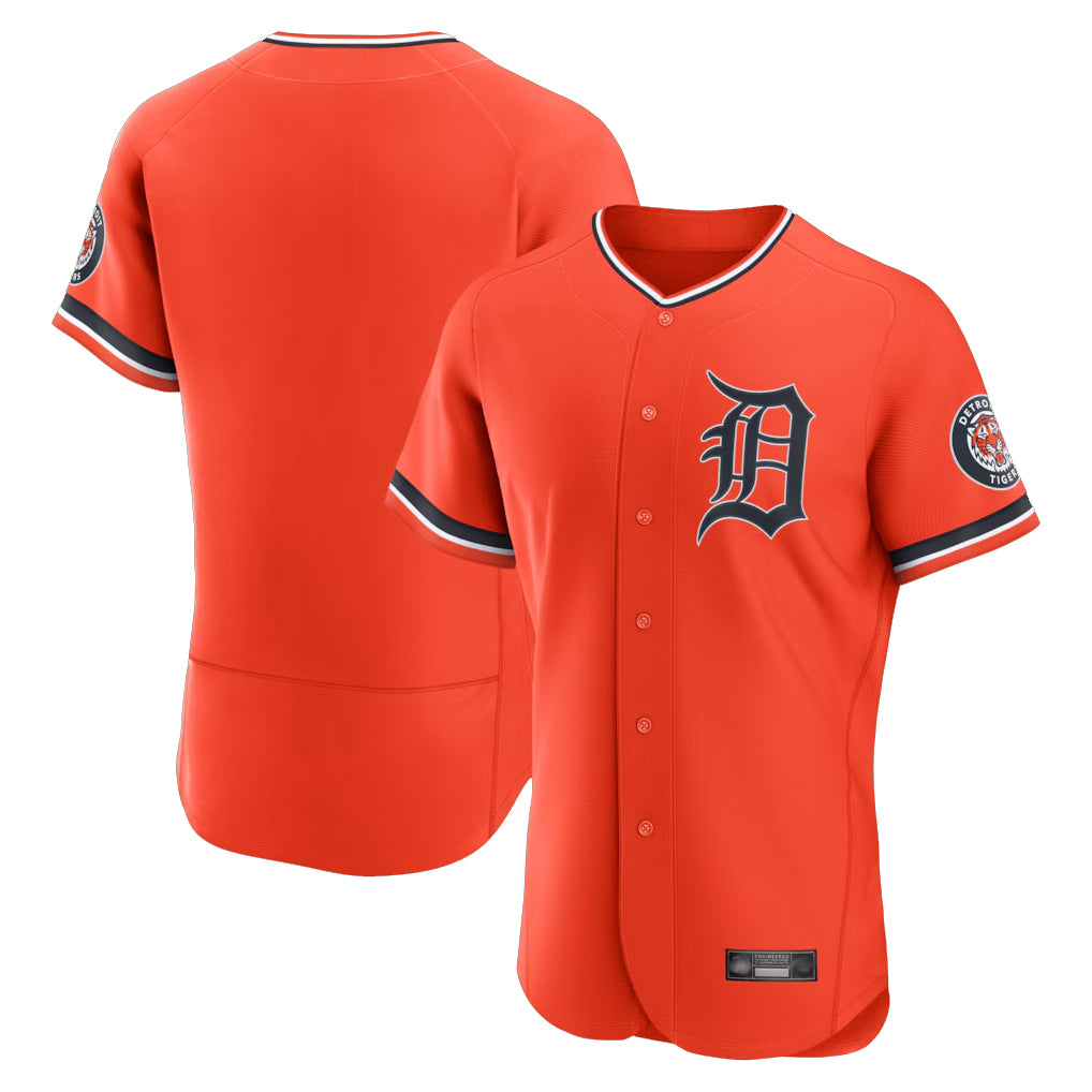 Detroit Tigers Blank Player Orange HeidiMiller Limited Elite Home Stitched Jerseys