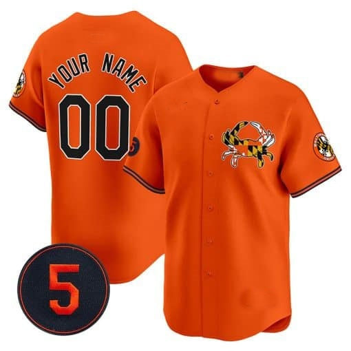 Custom Baltimore Orioles Robinson Patch Vapor Premier Limited Jersey V3 ¨C Orange HeidiMiller