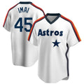Houston Astros #45 Tatsuya Imai Player White HeidiMiller Cooperstown Collection T-shirt Stitched Jerseys