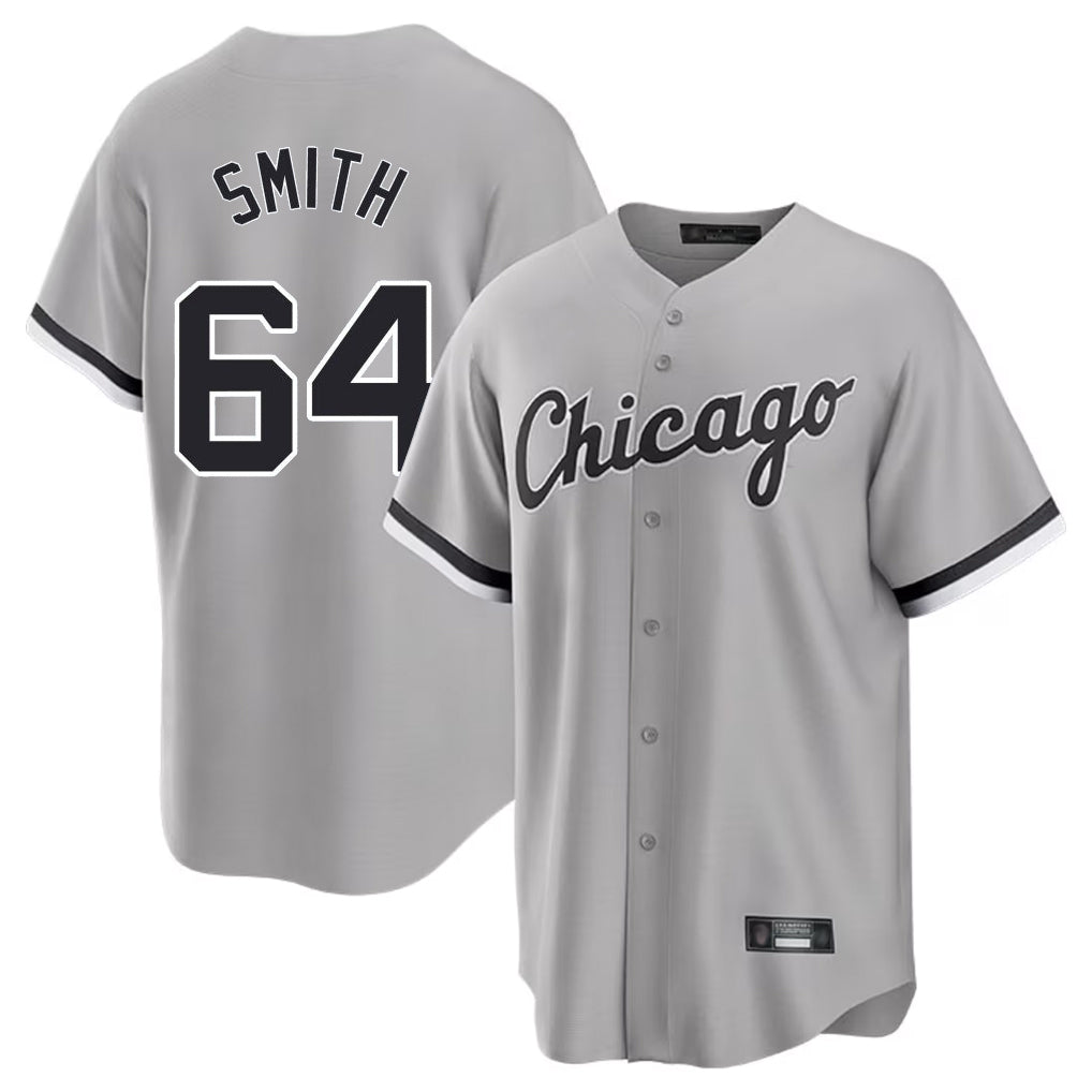 Chicago White Sox #64 Shane Smith Player Gray HeidiMiller Home Game Stitched Jerseys