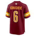 W.Commanders #6 Noah Igbinoghene Burgundy HeidiMiller Team Game Jersey