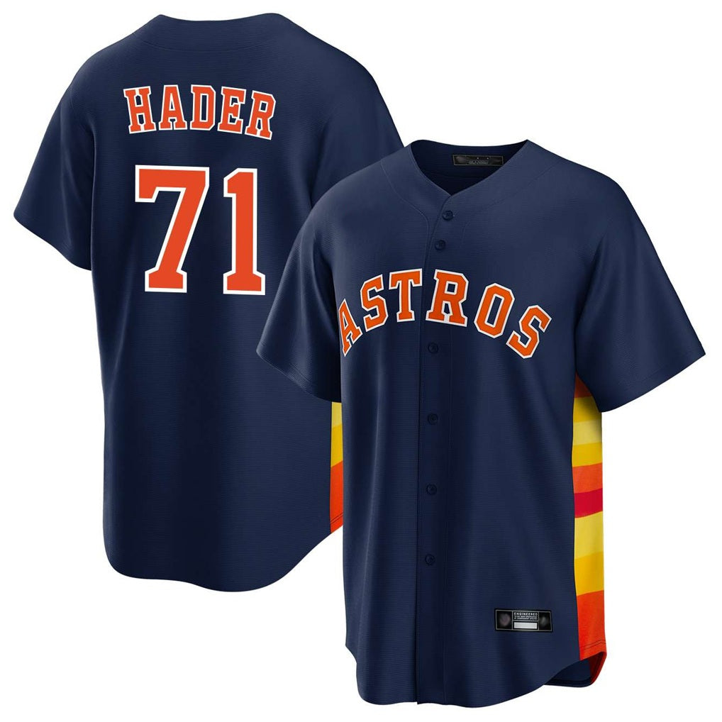 Houston Astros #71 Josh Hader Player Navy HeidiMiller Home Game Stitched Jerseys
