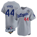 Los Angeles Dodgers #44 Andy Pages Player Gray HeidiMiller World Series Limited Home Stitched Jerseys