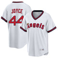 Los Angeles Angels #44 Ben Joyce Player White HeidiMiller T-shirt Home Game Stitched Jerseys