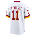 W.Commanders #11 Luke McCaffrey White HeidiMiller Game Jersey