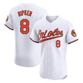 Baltimore Orioles #8 Cal Ripken Player White HeidiMiller Limited Elite Home Game Stitched Jerseys