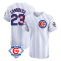 Chicago Cubs #23 Ryne Sandberg Player White HeidiMiller 150th Anniversary Limited Elite Home Game Stitched Jerseys