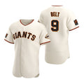 San Francisco Giants #9 Brandon Belt 2020 Cream HeidiMiller Jersey