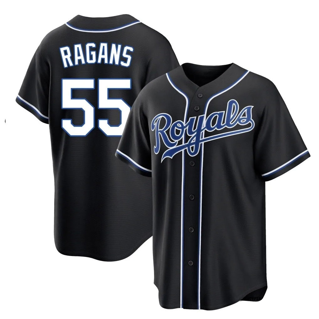 Kansas City Royals #55 Cole Ragans Player Black HeidiMiller Carbon Fashion Home Game Stitched Jerseys