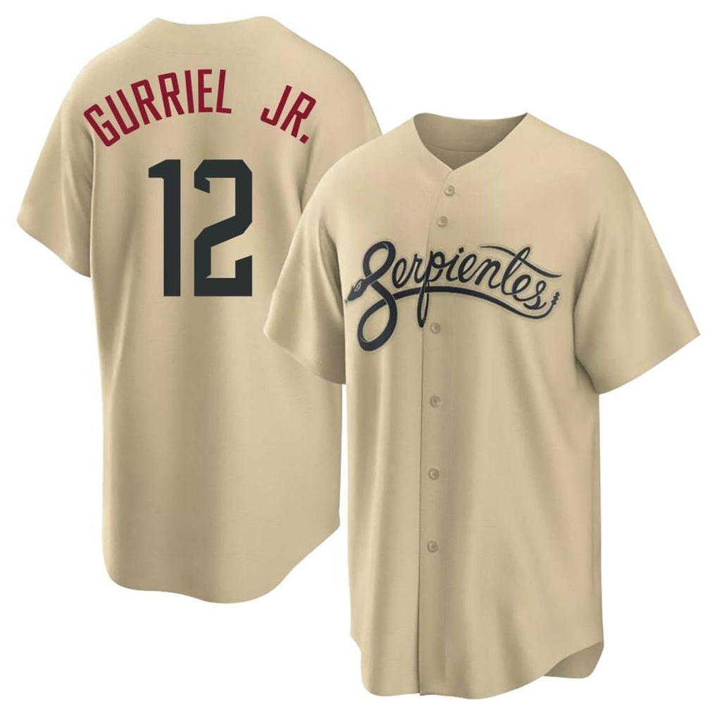 Arizona Diamondbacks #12 Lourdes Gurriel Jr Player Tan HeidiMiller City Connect Home Game Stitched Jerseys