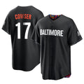 Baltimore Orioles #17 Colton Cowser Player Black HeidiMiller City Connect Home Game Stitched Jerseys