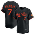 Baltimore Orioles #7 Jackson Holliday Player Black HeidiMiller Limited Home Game Stitched Jerseys