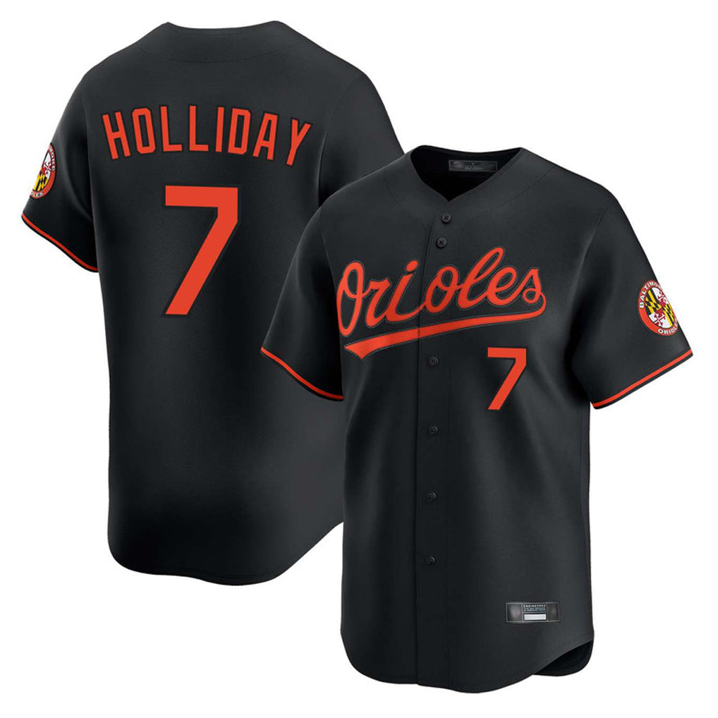 Baltimore Orioles #7 Jackson Holliday Player Black HeidiMiller Limited Home Game Stitched Jerseys